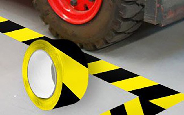 Markierungsband in schwarz-gelb und selbstklebend